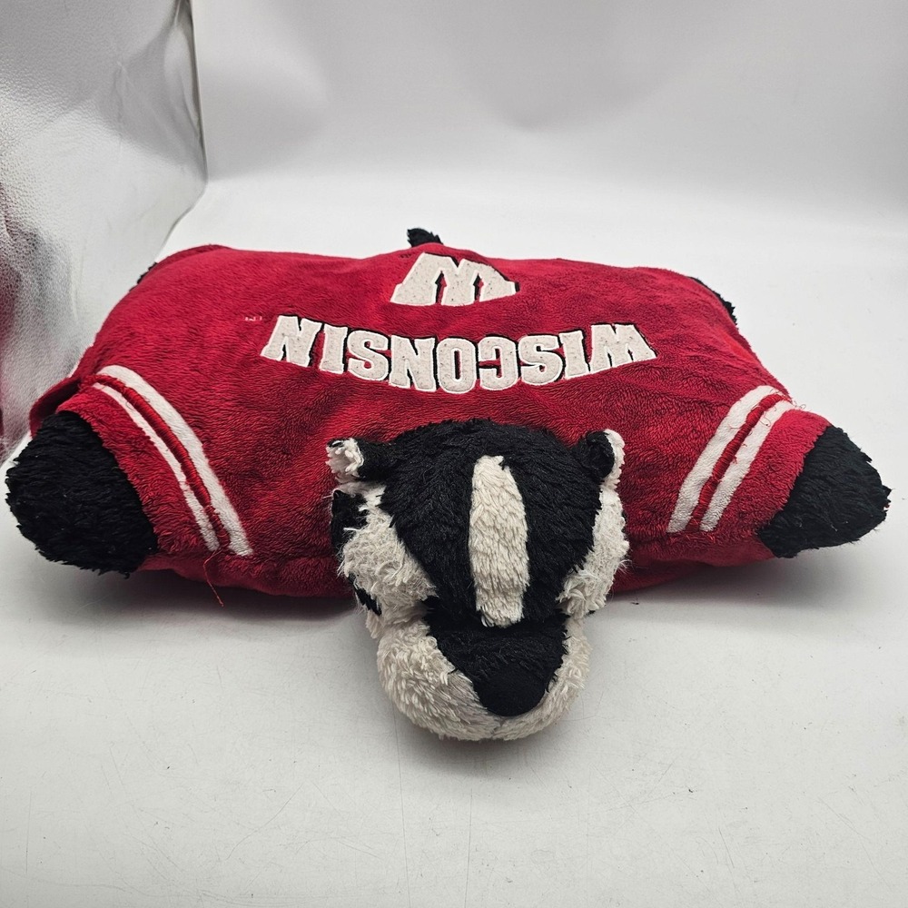 Wisconsin Badgers Plush Pillow Pets Figure One Size Red NCAA Football Mascot